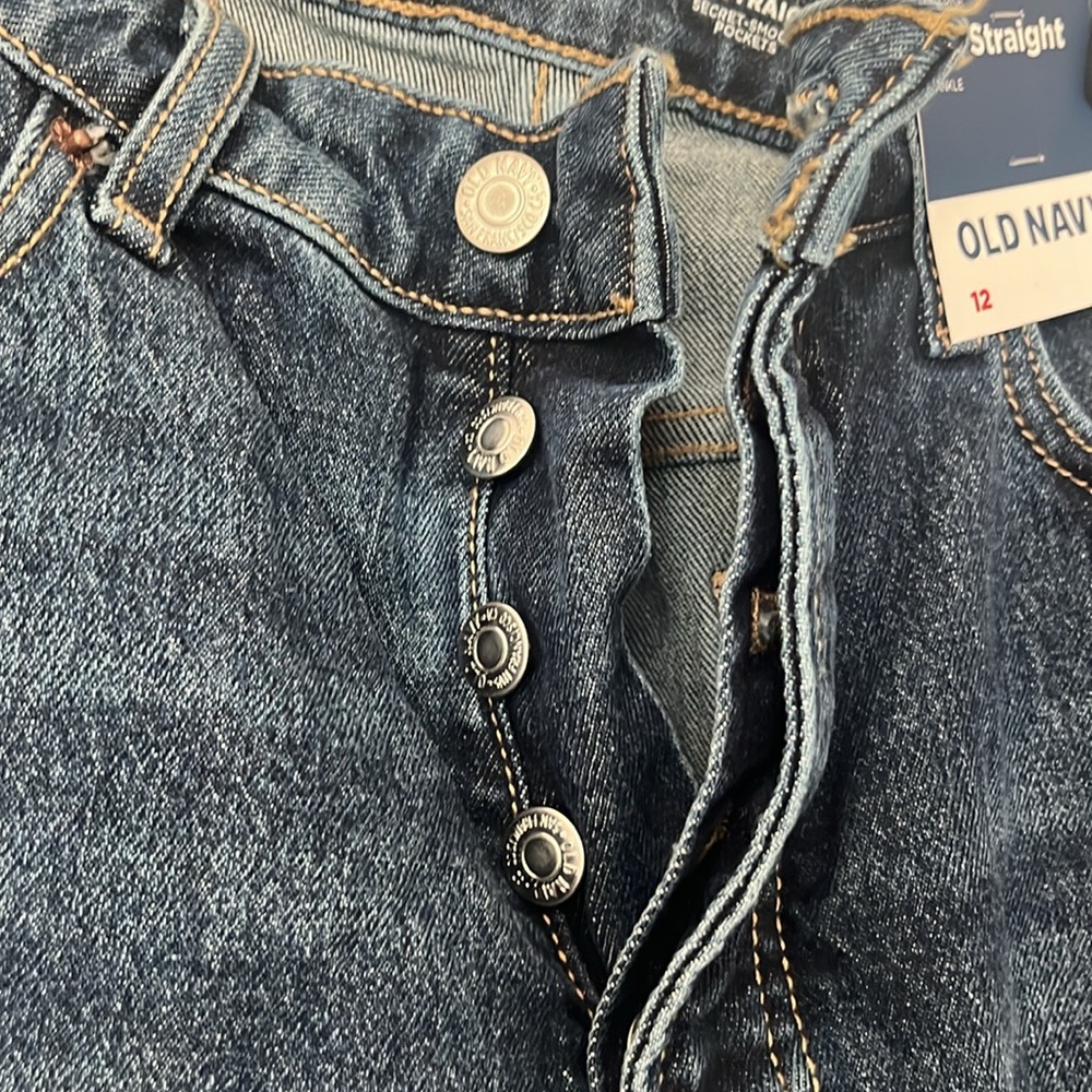 High Waisted Button Fly OG Straight Ankle Jeans - Picture 2 of 6